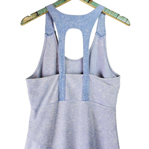 Free People Changing Directions Blue Space Dye Bodycon Mini Dress, Sz Lg, NWT - Picture 4 of 9